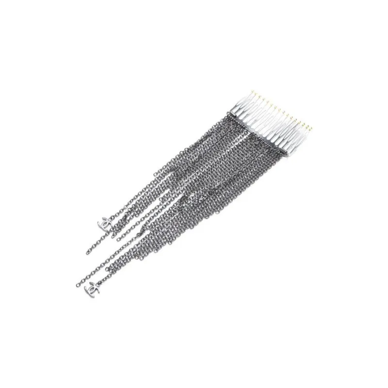 CHANEL 2000 Cc Chain Hair Pin-3