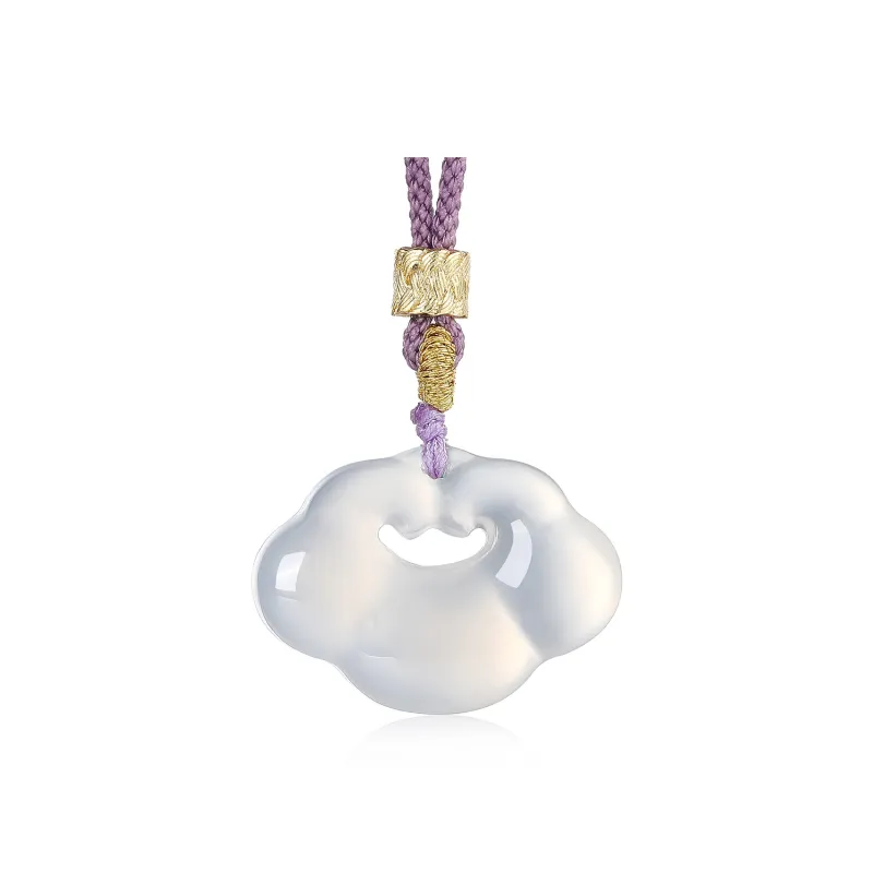Cuiya Golden Building Chalcedony Necklaces Unisex-6