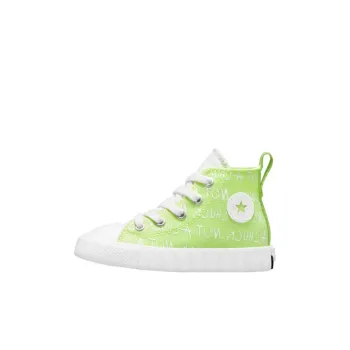 Converse Anti-Slip Wear-Resistant High-Top Kids Canvas Shoes Neon Green Kids'