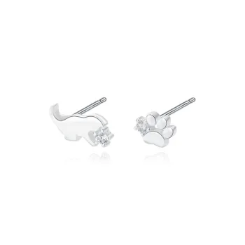 UX S999 Fine Silver Stud Earrings Women's