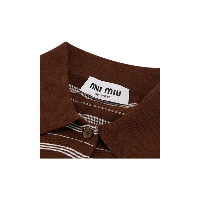 MIU MIU Polo Shirt Women's Brown-6