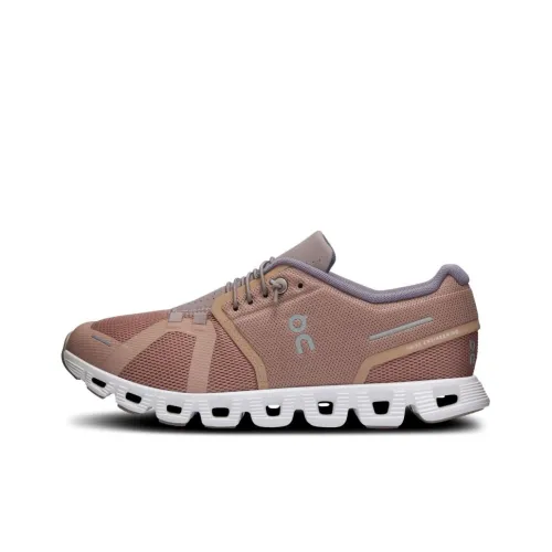 On Cloud 5 Anti Slip Wear Resistant Low Top Casual Shoes Women's Gray Pink