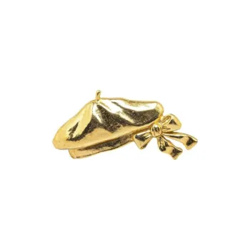 CHANEL 1970 1980 Plated Ribbon Costume Brooch