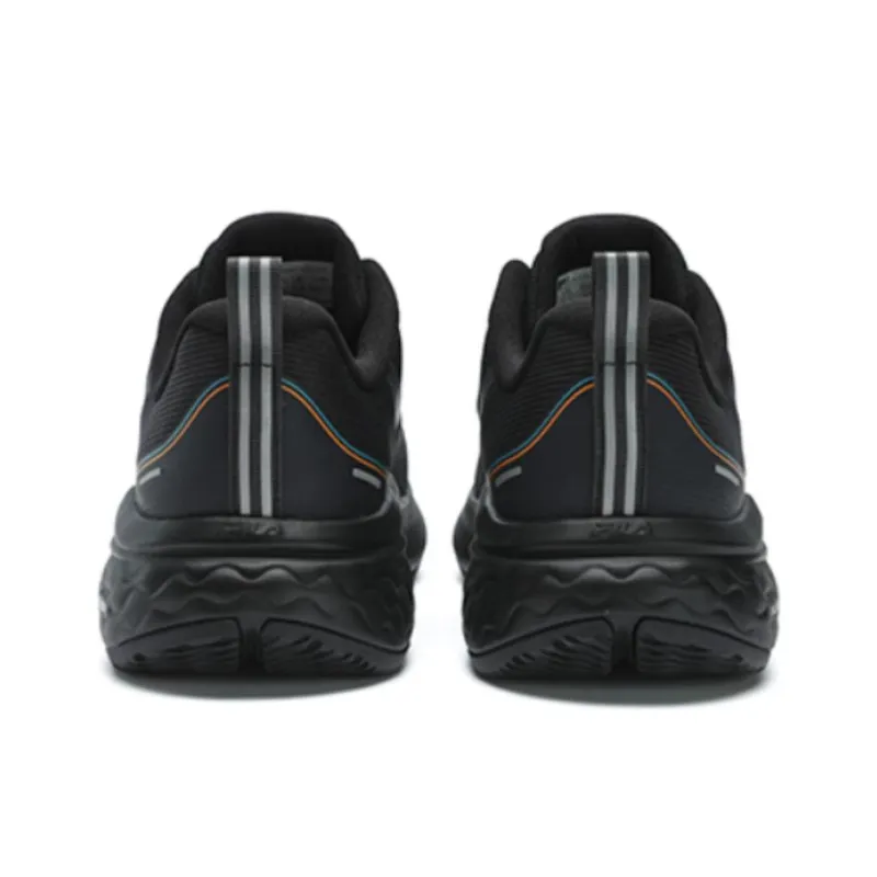 FILA NUVOLE 2 Anti Slip Wear Resistant Low Top Casual Running Shoes Men's Black-3