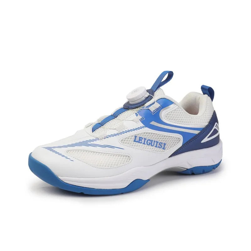 Lin Feng Badminton Shoes Unisex White Blue-3