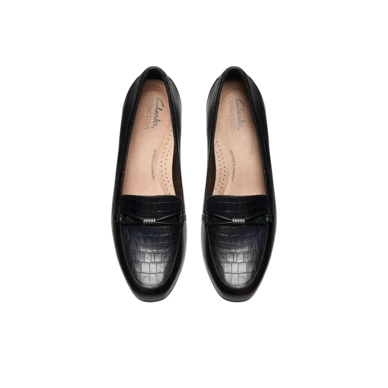 Clarks Juliet Shine Loafers 2.5cm Women's Black-3