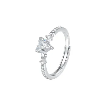 CHOW TAI SENG Campus Love Series S925 Silver Rings Women's