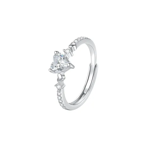 CHOW TAI SENG Campus Love Series S925 Silver Rings Women's