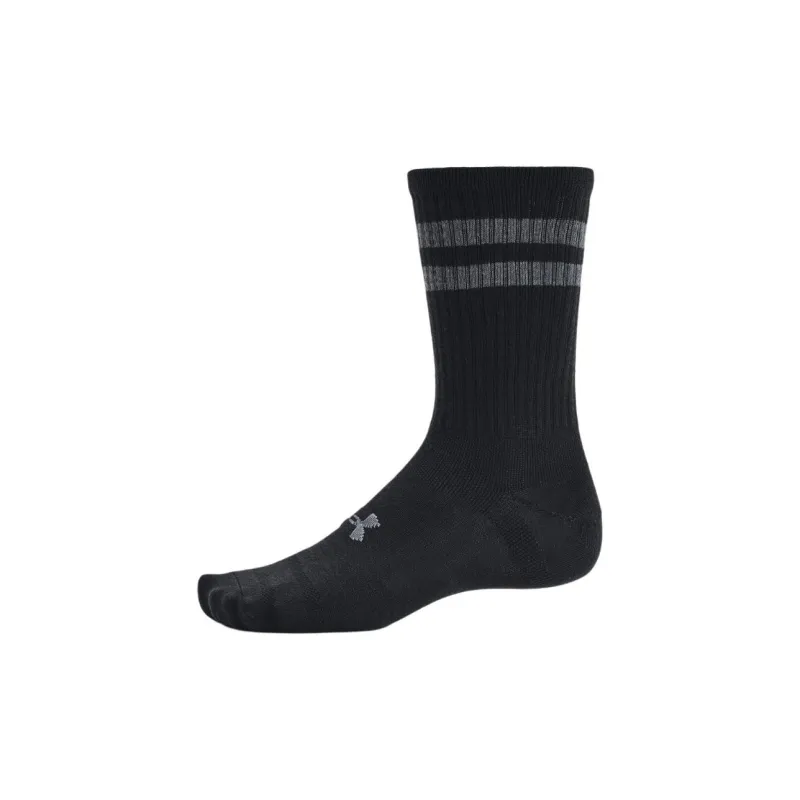 Under Armour Mid Calf Socks Men's 6 Pack Black-1