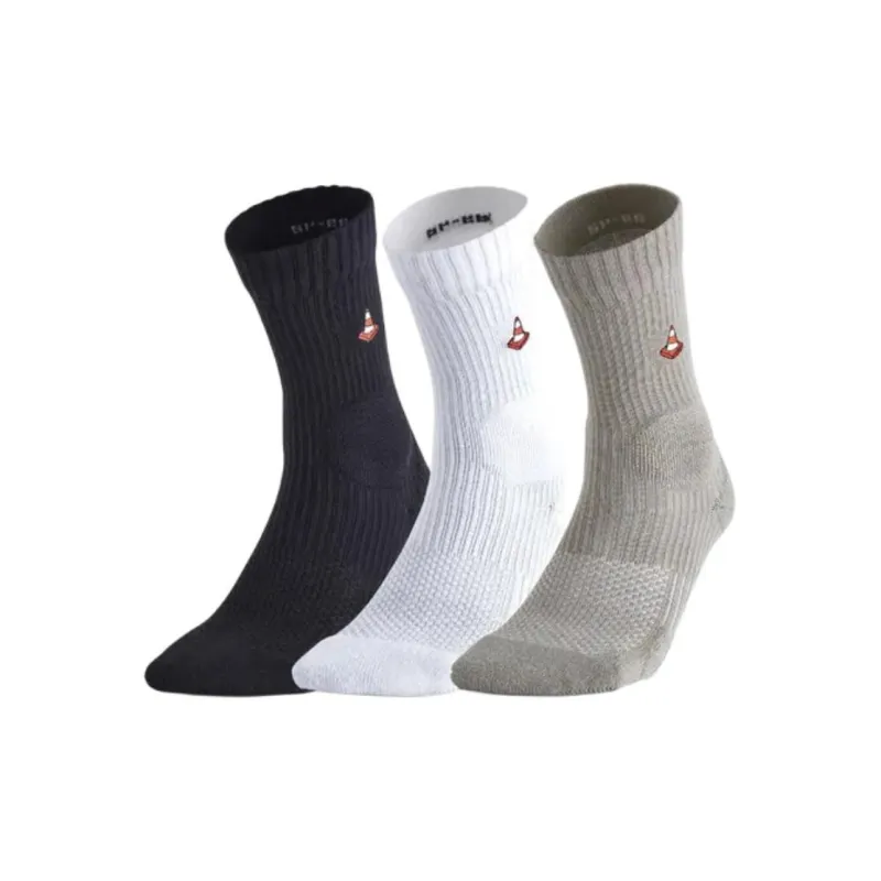 DECATHLON OXELO SK100 Tri-Pack Mid-Calf Socks Unisex 3 Pack-0