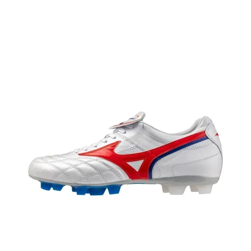 Mizuno Anti Slip And Wear Resistant Support Soccer Shoes Men's White Red
