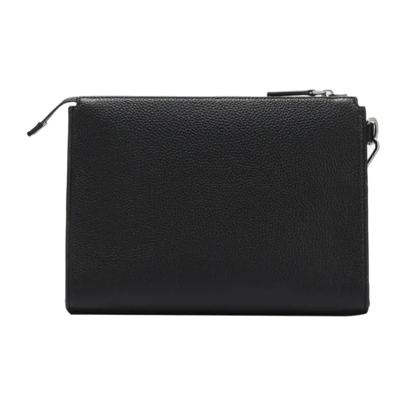 MICHAEL KORS MK Cooper Cow Leather Clutch Tubas Men's Black-1