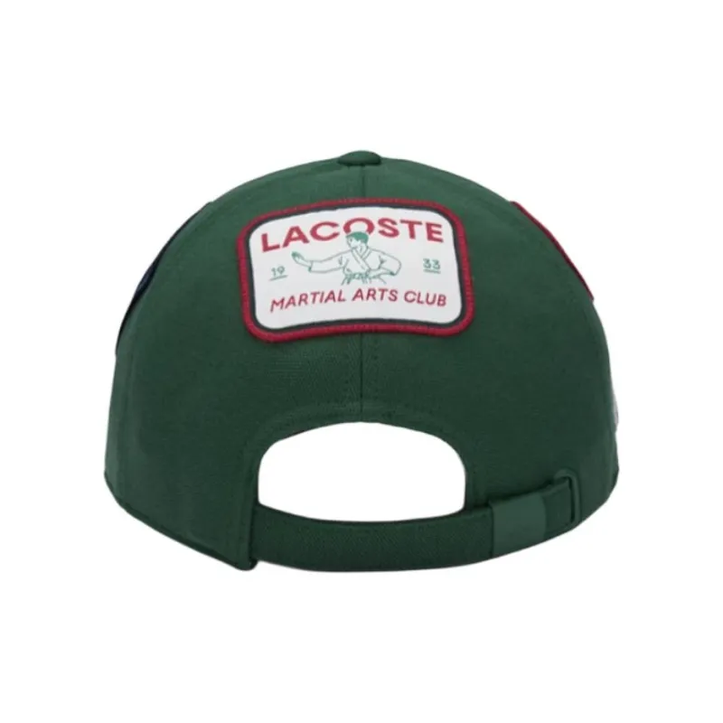 LACOSTE Cotton Baseball Caps Unisex Crocodile Green-2