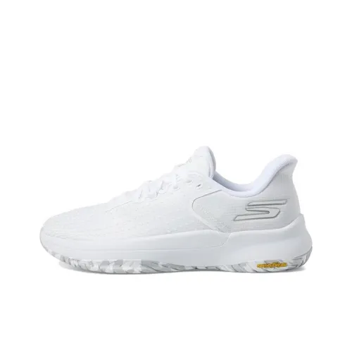 Skechers Viper Court Anti-Slip Wear-Resistant Low-Top Training Shoes Men's White Silver