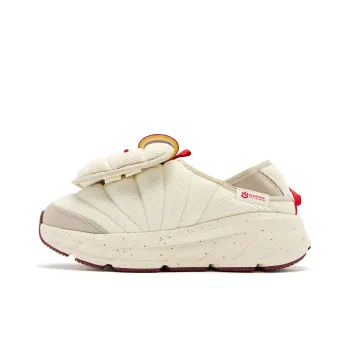 QIAODAN Ode Casual Shoes Women's Low Top Ivory Koi Red
