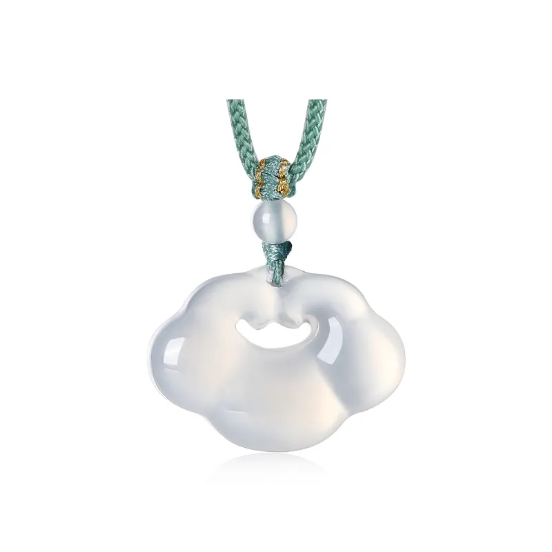 Cuiya Golden Building Chalcedony Necklaces Unisex-17