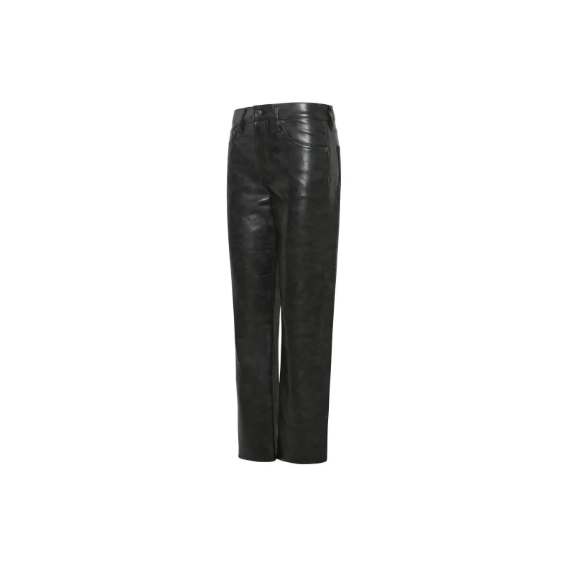 AGOLDE Sloane Mid Rise Straight Leg Trousers-2