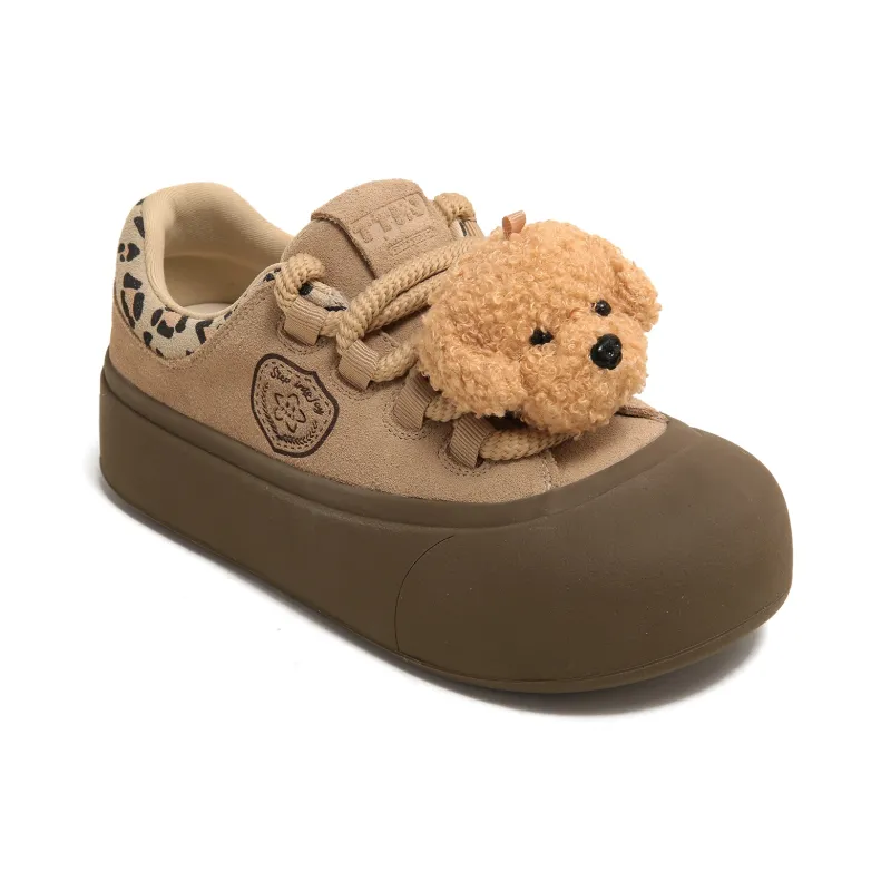 TTKJ Cushioned Wear Resistant Height Increasing Low Top Skateboard Shoes Women's Mist Camel-2