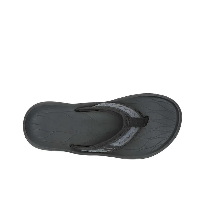 MERRELL Hut Ultra Abrasion-Resistant Slip-Resistant Flip Flops Men's Black-3