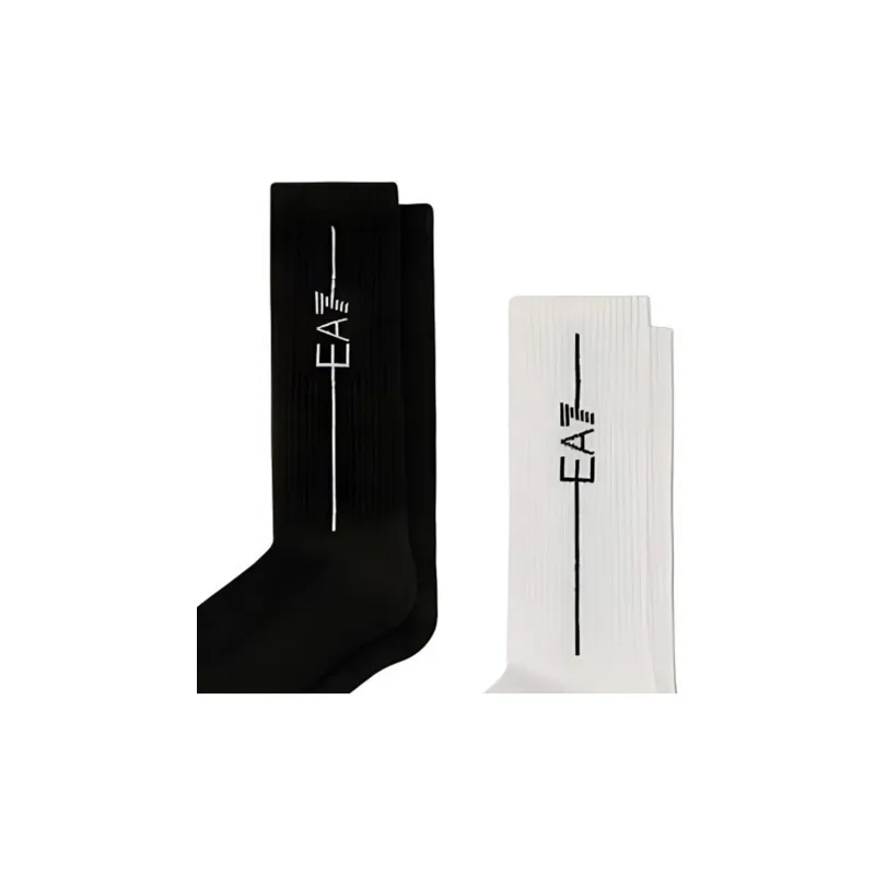EMPORIO ARMANI EA7 FW24 Mid Calf Socks Unisex 2 Pack-4