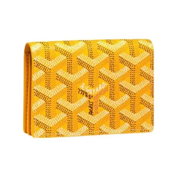 GOYARD MALESHERBES Canvas With Leather Card Holder Unisex Yellow