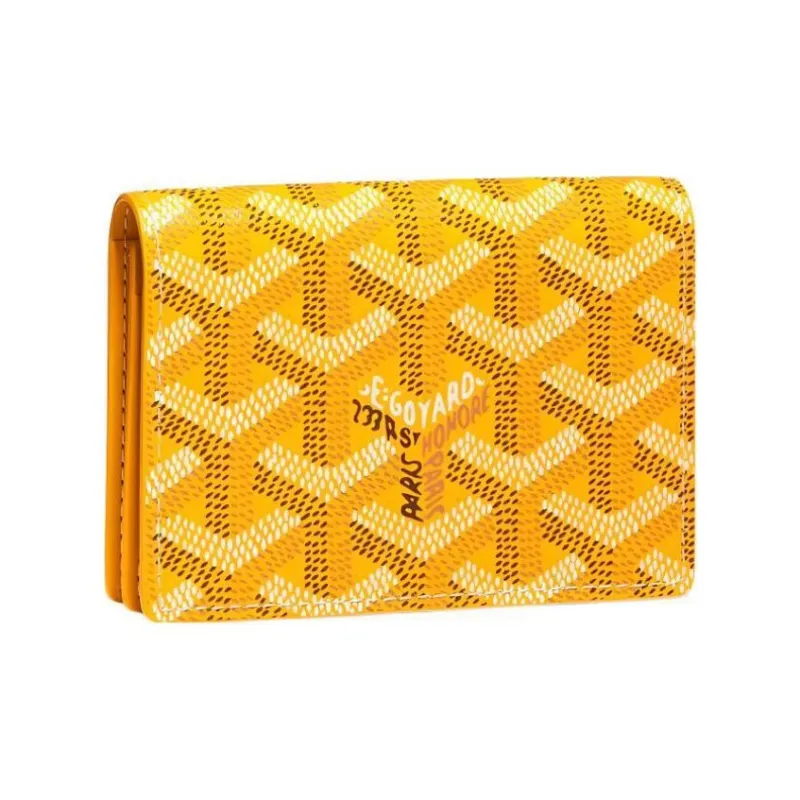 GOYARD MALESHERBES Canvas With Leather Card Holder Unisex Yellow-0