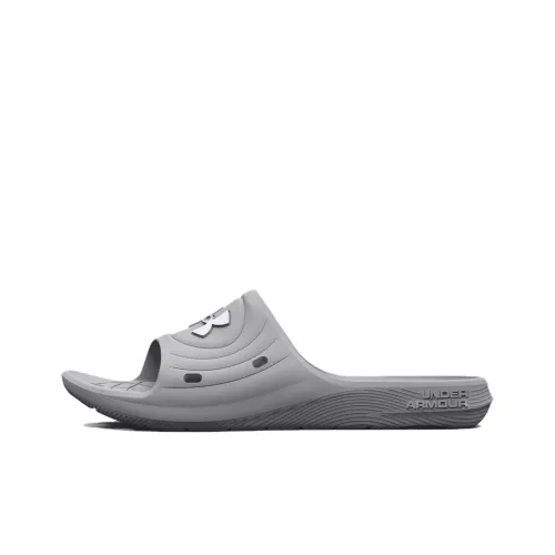 Under Armour Locker 4 Slip Resistant Abrasion Resistant Slide Slippers Women's Gray