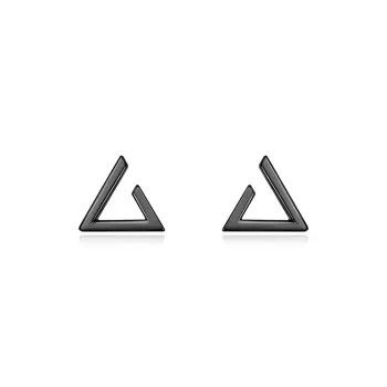 ROGA 925 Silver Needles Stud Earrings Unisex