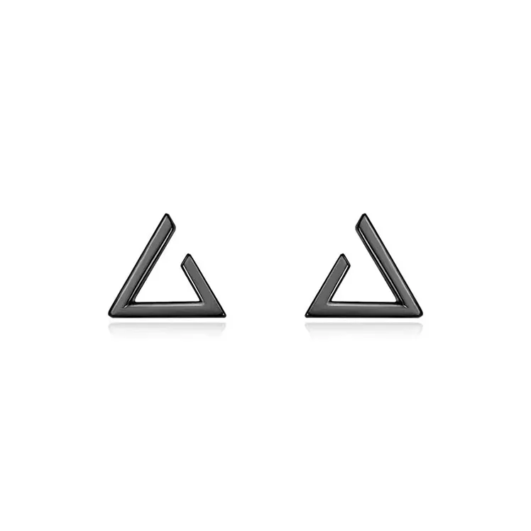 ROGA 925 Silver Needles Stud Earrings Unisex-0
