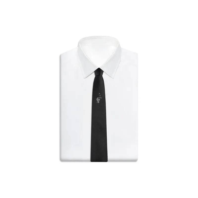 WILLIAM MILTON Mulberry Silk Ties Men's Black Silk High End Accessories Formal Wear Business Box-1