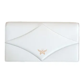 MCM Nappa Leather Small Square Bag Clutch Unisex Silver