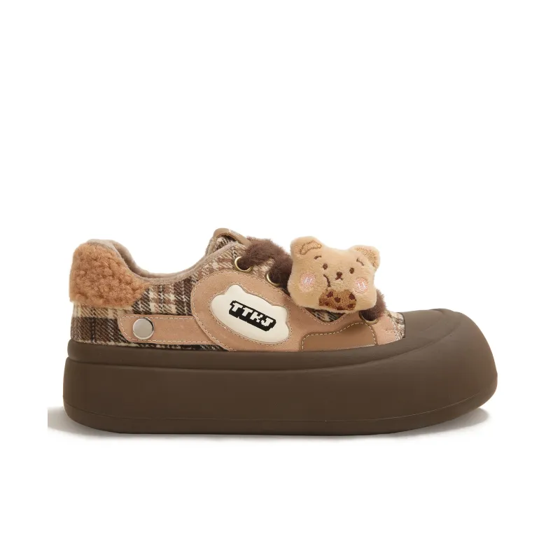 TTKJ Cushioned Wear Resistant Slip Resistant Low Top Skateboard Shoes Women's Chestnut Zong-1