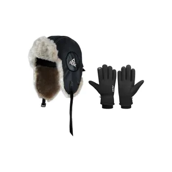 PEAK Polyester Trapper Hats Unisex Black/Gray/Brown