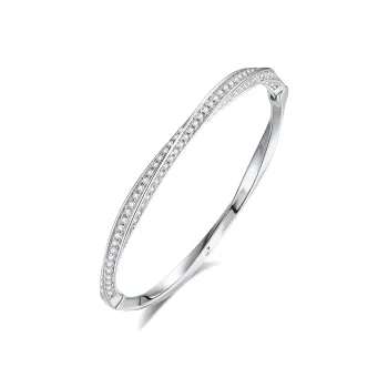 YINCHIE Niche Female Friend Anniversary Jewelry Box Bangles Women's Silver