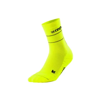 Cep Reflective Mid Cut Compression Socks Mid-Calf Socks Men's 1 Pack Neon Yellow