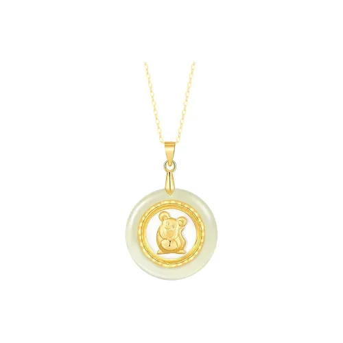 Zhou Jifeng Necklaces Green Jade Women's