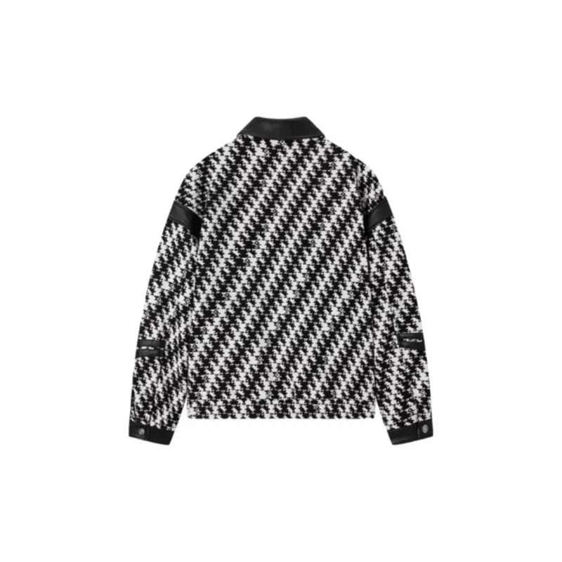 JOHN RICHMOND FW24 Jackets & Coats Men's Black Houndstooth-1