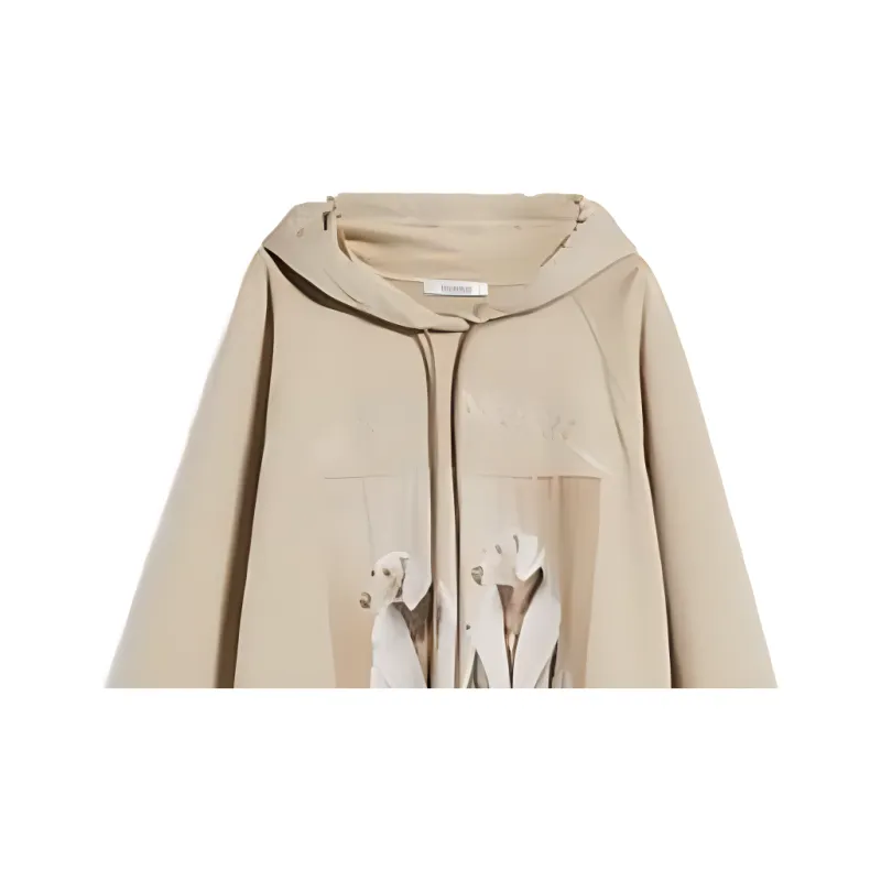 MaxMara Wegman Graphic-print Cotton Hoodie-9