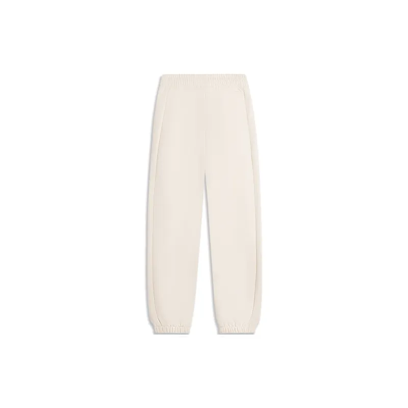LiNing Sports Life Collection Knitted Sports Pants Women's Swan White R-1