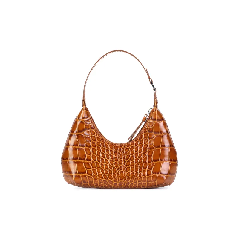 By Far Crocodile effect Shoulder Bag-4