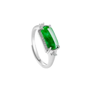 Jade Is Boundless Bean Type Jadeite Rings Unisex