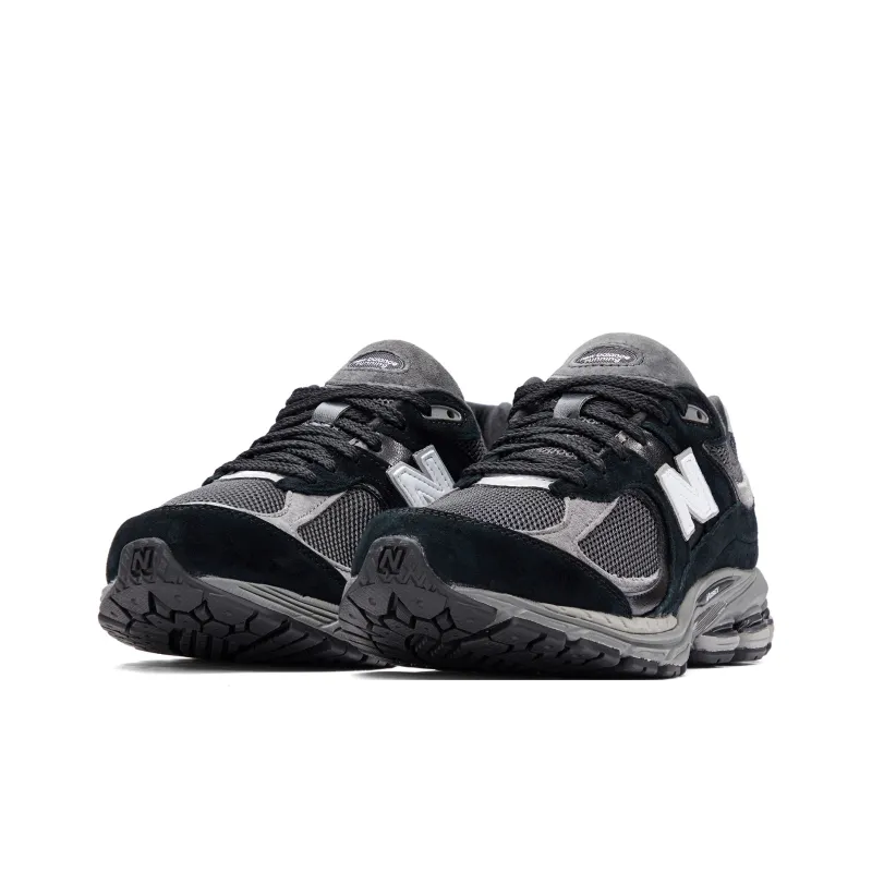 New Balance 2002R Black Dark Grey White-2