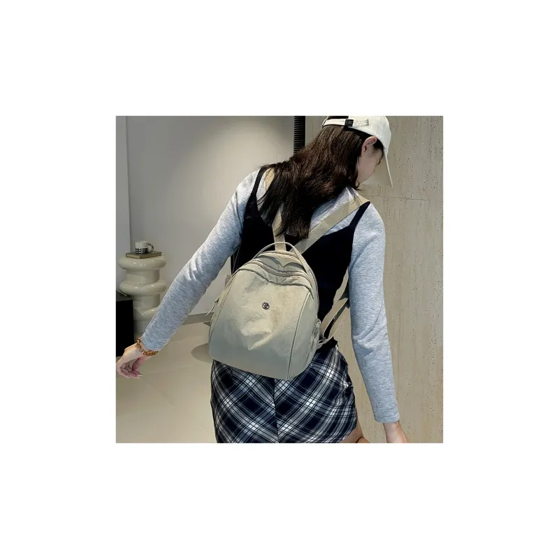 Ji Reminiscence Nylon Backpack Unisex Black Cocoa Pearl Matcha Sponge Cotton Creamy Egg Yolk Fringe Vanilla Cream-4