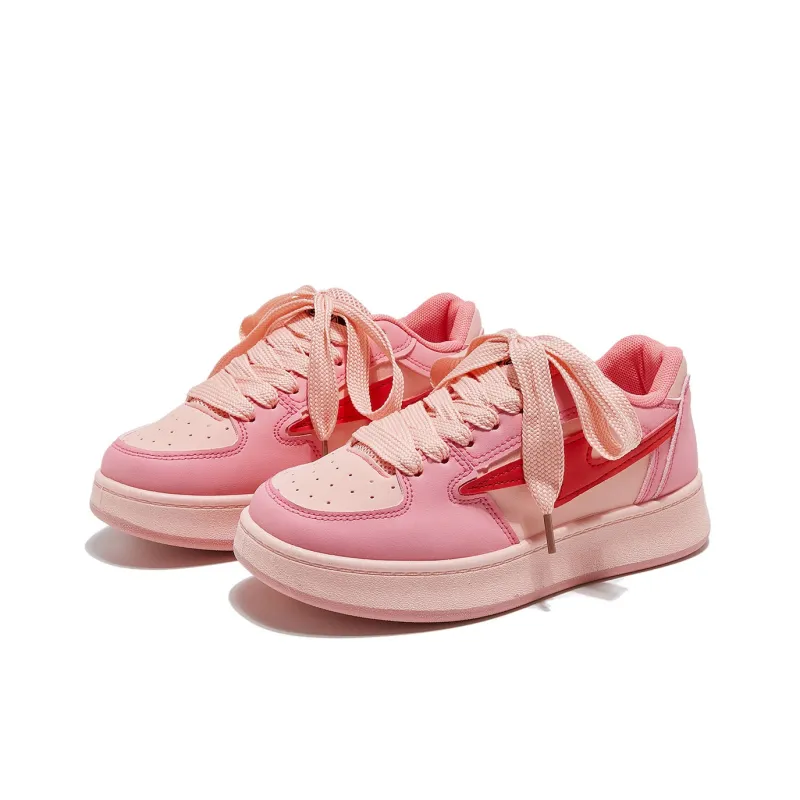 Komanic Non slip Lightweight Low Top Skateboard Shoes Women's White-30