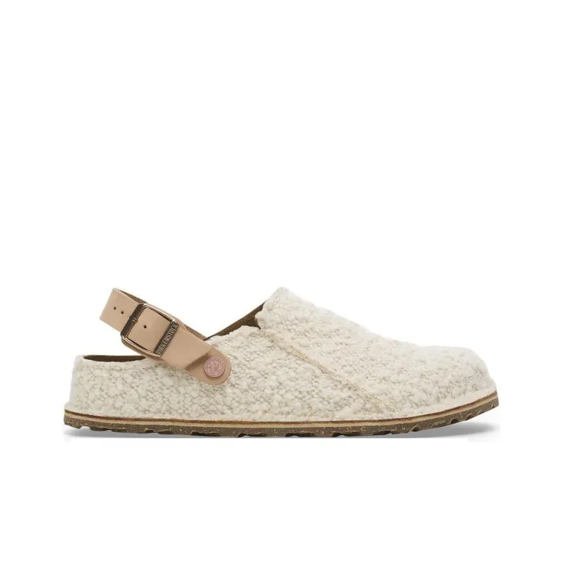 Birkenstock Rubber Sole Slip Resistant Wrap toe Slippers Unisex Beige Regular-1