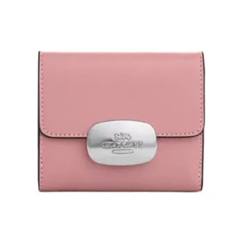 COACH Eliza Calfskin Wallet Small Size Women's Pink