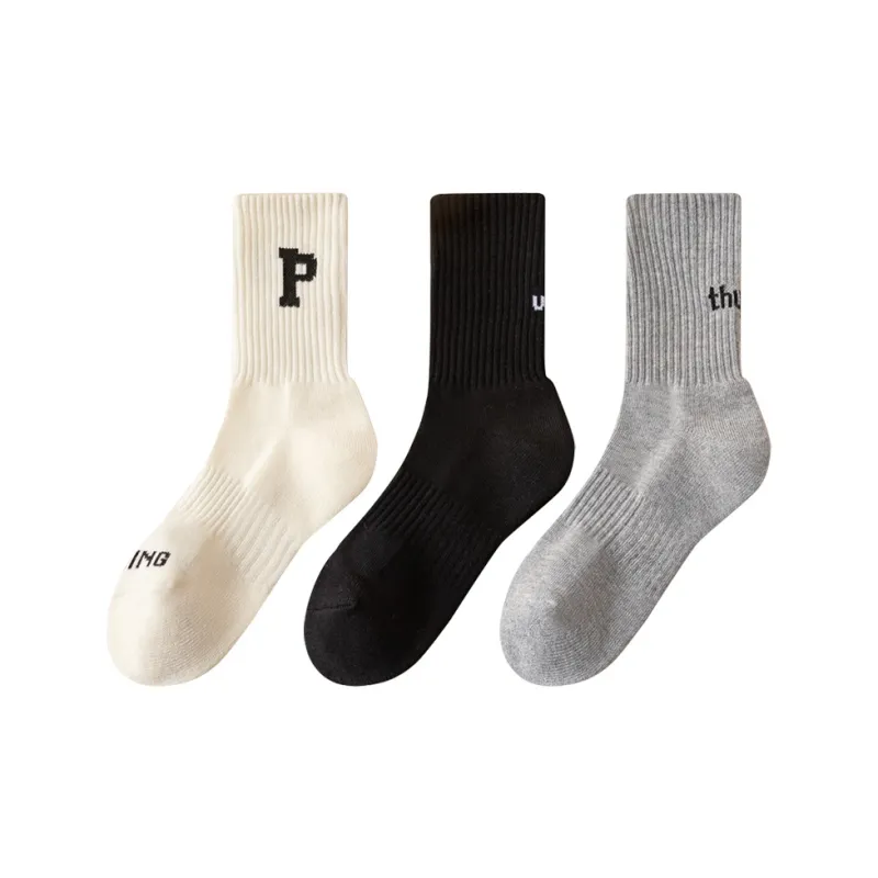 MIIOW Trend Party Series Mid Calf Socks Unisex 3 Pack-0