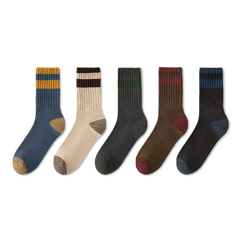 Mulong Family Mid Calf Socks Men's 5 Pack-8