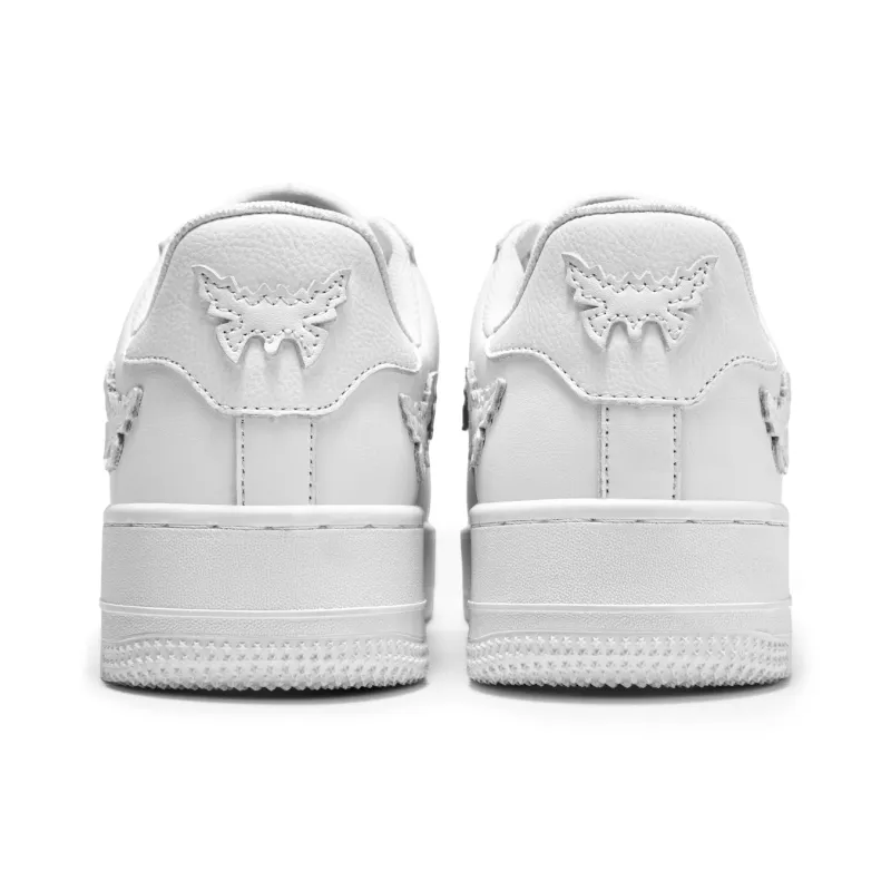 SENGUOGUO Bat Or Butterfly Height Increasing Slip Resistant Low Top Skateboard Shoes Unisex White-3