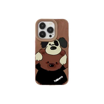 XIANGRIKE TPU Material Bear Phone Case Compatible With IPhone 15/14 Plus/13/12/11/15 Pro Max/XS/XR/XS Max/8 Plus